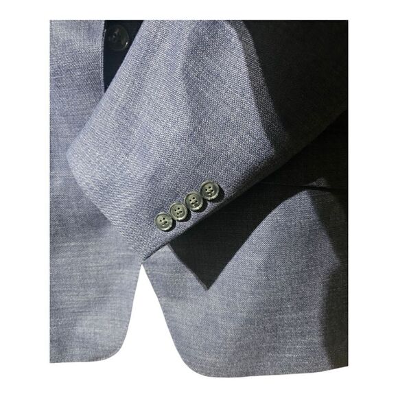 PERRY ELLIS PORTFOLIO Blue Double Vented Modern Fit Blazer Suit Jacket -Size 42R - Picture 7 of 11